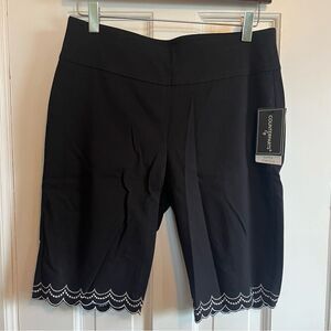 Counterparts Black and White Lace Trim Shorts